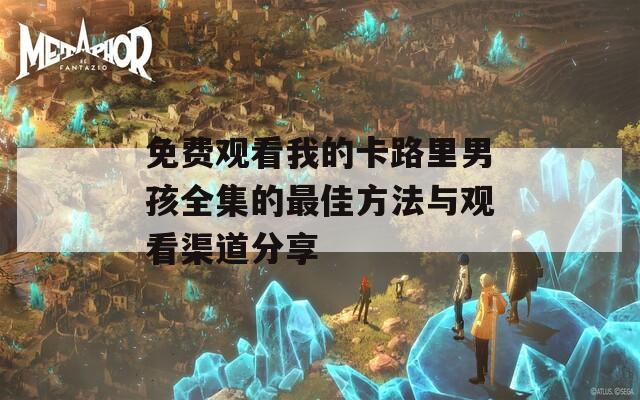 免费观看我的卡路里男孩全集的最佳方法与观看渠道分享