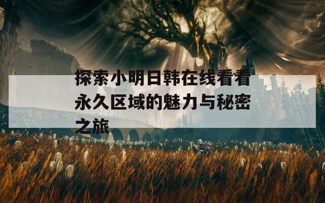 探索小明日韩在线看看永久区域的魅力与秘密之旅