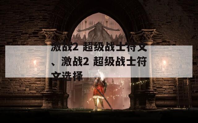 激战2 超级战士符文、激战2 超级战士符文选择
