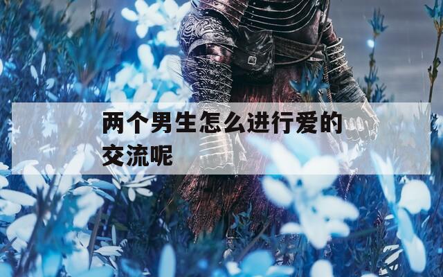 两个男生怎么进行爱的交流呢