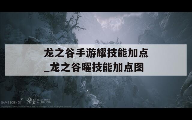 龙之谷手游耀技能加点_龙之谷曜技能加点图