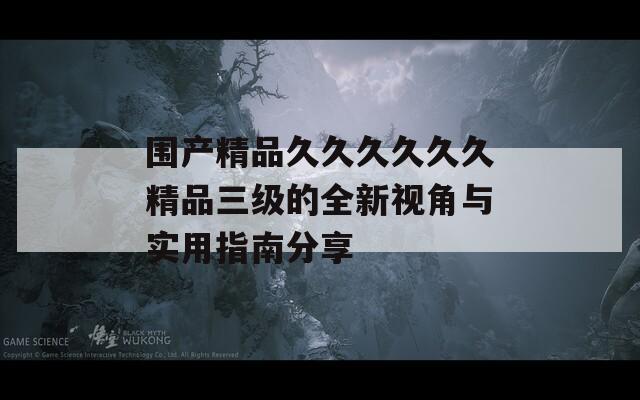 围产精品久久久久久久精品三级的全新视角与实用指南分享